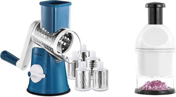 Cheese Grater and Food Chopper Bundle