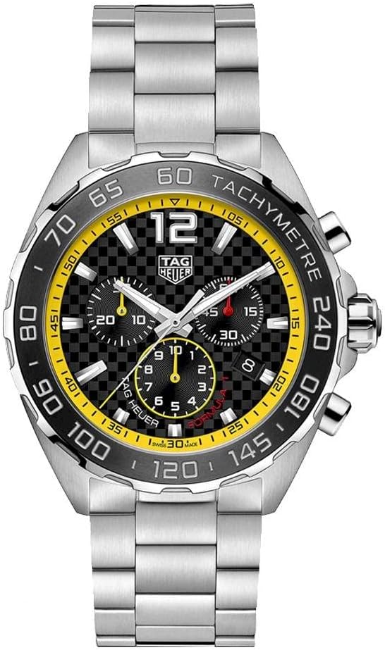 TAG Heuer orologio Formula 1 43mm Nero cronografo quarzo Acciaio CAZ101AC.BA0842