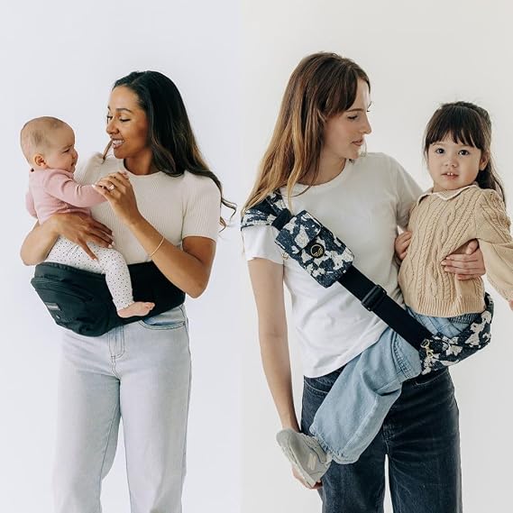 Tushbaby Grow with Me Set, Black Hip Carrier and Abstract Liftoff