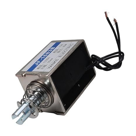 Heyiarbeit DC 12V 80N Push Pull Type Solenoid Electromagnet 10A 120W 20mm Stroke Open Frame Solenoid, Linear Motion, JF-1683B-12V