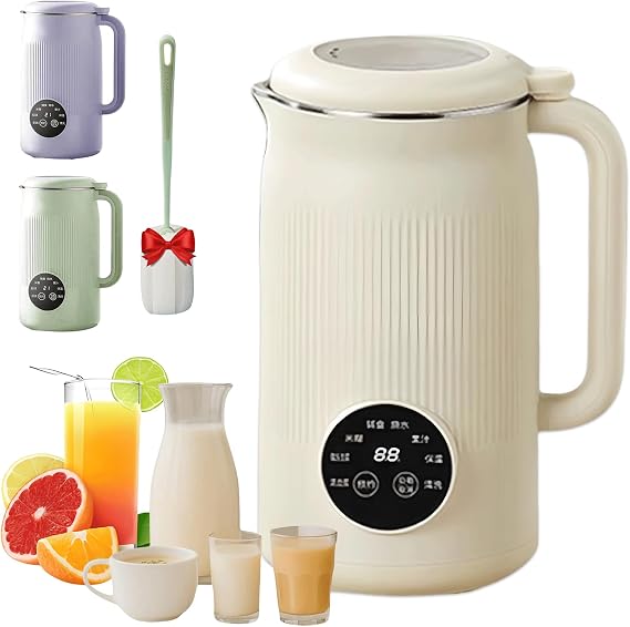 The 8-In-1 Multifunction Nut Milk & Juice Maker, 2026 Upgraded Nutmilk Maker Blender, Automatic Soybean Juice Machines with Timer Self-Cleaning and Keep-Warm, Suitable for Home Kitchen (A2)