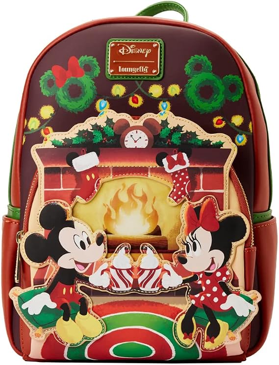Loungefly Disney Mickey & Minnie Mouse Hot Cocoa Fire Place Women's Mini Backpack