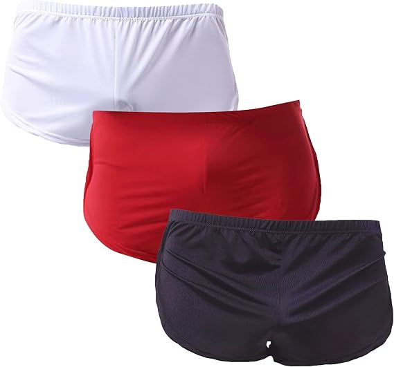 Men'S Boxer Shorts Lounge Breathable Athletic Underpants Loose Split Side Sexy Breathable Underwear Shorts