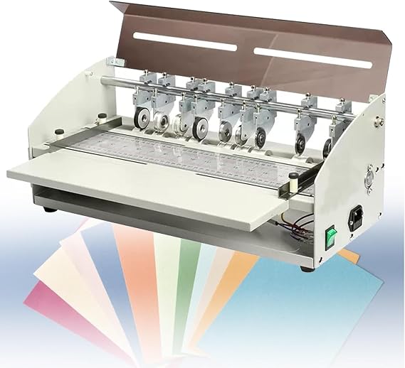 Electric Creasing Machine, 18" Paper Creaser Scorer, Paper Folding Machine, with Scale Ruler, for Cards Invitations Tickets