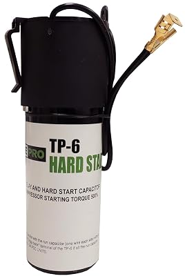 TP-6 Solid State RelayHard Start Capacitor; 130-156 Mdf; 90-277Vac; 5060 Hz; Single; For Use with Hard Starting Compressors