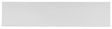 Ives8400 10 X 34 US32D B4E Kick Plate Trim with Beveled Edges, Stainless Steel, 10" x 34"