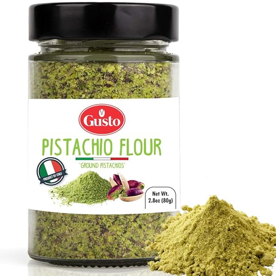 GUSTO ETNA Pistachio Flour, Fine Chopped Pistachio Flour 2.8 oz