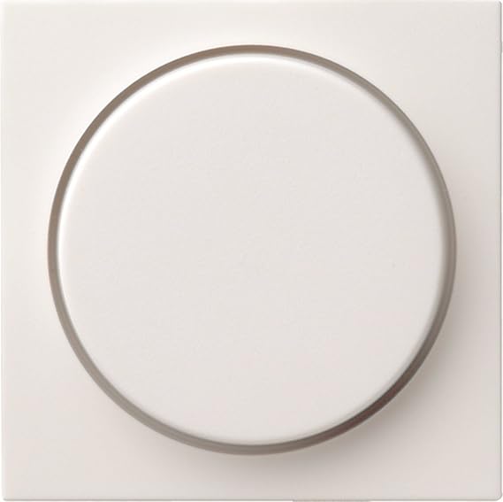 Gira 065027 cover panel for dimming knob switch system 55, pure white matt