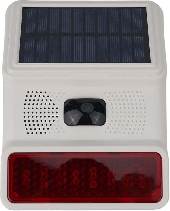 Besttoolifes Wireless 433MHZ Solar Sound And Light Alarm Outdoor Alarm for HORN Outdoor Siren For Home, Villa, Baren, Farm, Yard