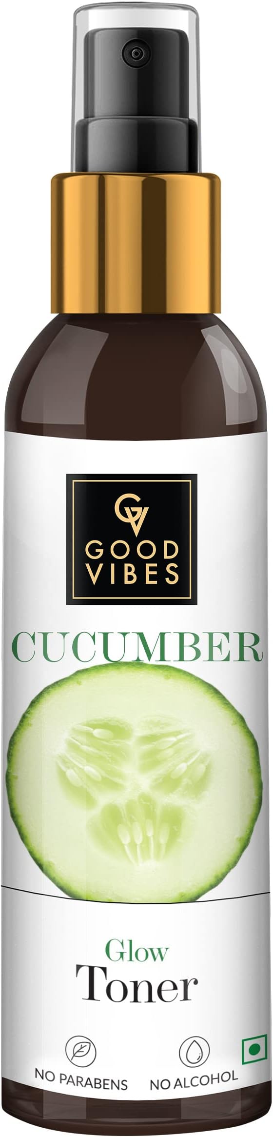 Good Vibes Cucumber Glow Toner | Natural Hydrating Pore Tightening Moisturizing Revitalising Face Spray Toner for All Skin Types | No Alcohol, Parabens & Sulphates (200 ml/6.76 Fl Oz)