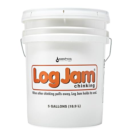 Sashco Log Jam Acrylic Latex Chinking Caulk, 5 Gallon Pail, Dark Brown (Pack of 1)