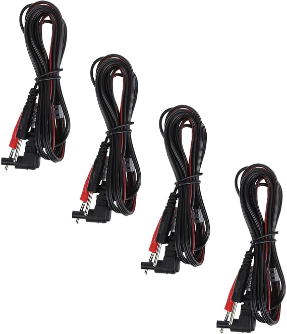 SECFOU 4pcs Lead Wire for Machine, Replacement for Massagers and Therapeutic Instruments, PVC Copper Connect Wire, Reliable Use
