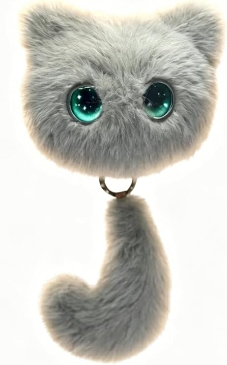 AI Companion Cat 80-Language Talking Plush, 8 Facial Expressions, Touch-Responsive, Detachable Tail, WiFi Pet for Desk & Travel