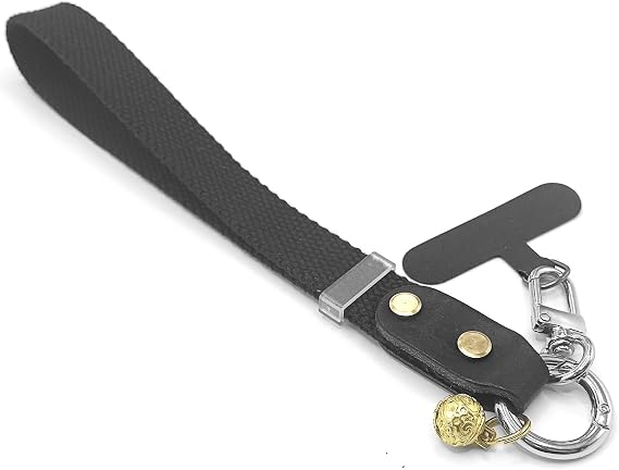 Adjustable Phone Wrist Strap,Thick Leather & Wide Strap Lanyard for Smartphones,Modern Style with Retro Accents,R12
