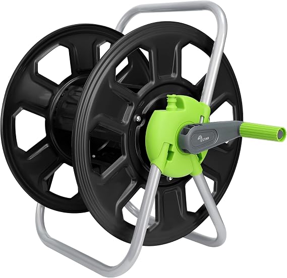 Metal Water Hose Reel Hold 100FT 5/8" Hose