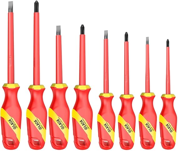 LAOA 1000 Volt VDE Insulated Screwdriver Set, Slotted and Phillips,8-Piece