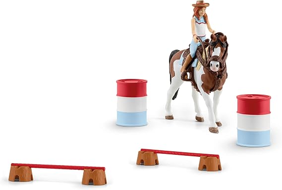 Schleich Horse Club, Horse Toys for Girls and Boys, Hannah's Western Riding Horse Set with Rider and Horse Toy, 12 Pieces, Ages 5+
