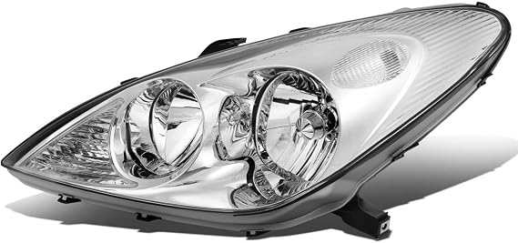 Auto Dynasty LX2502114 OE Style Chrome Housing Driver/Left Side Headlight Lamp Compatible with Lexus ES300 2004 ES330 02-03