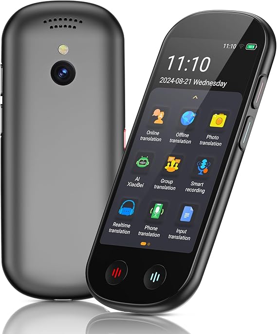 Language Translator Device No WiFi Needed, Upgraded ChatGPT Ai Translator, 150+ Languages Instant Two Way Translator Device, Offline/Recording/Photo/Voice Translation Real Time for Business Learning