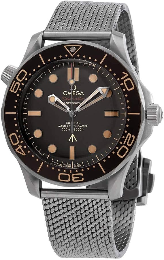 Omega Seamaster Diver Chronometer 42mm Mens Special Edition 007 Watch 210.90.42.20.01.001, Brown, Diver