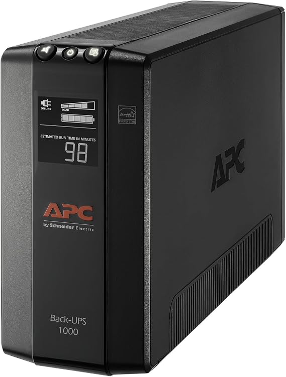 APC 1000VA/600W Pro UPS Battery Backup for Office Electronics, AVR, BX1000M