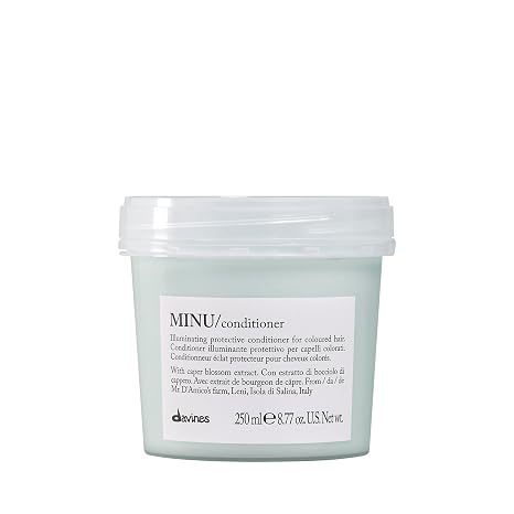 Davines MINU/Conditioner, Illuminating Protective Formula for Color Treated Hair - Detangles & Preserves Cosmetic Color with Green Coffee - Softens & Adds Silky Shine