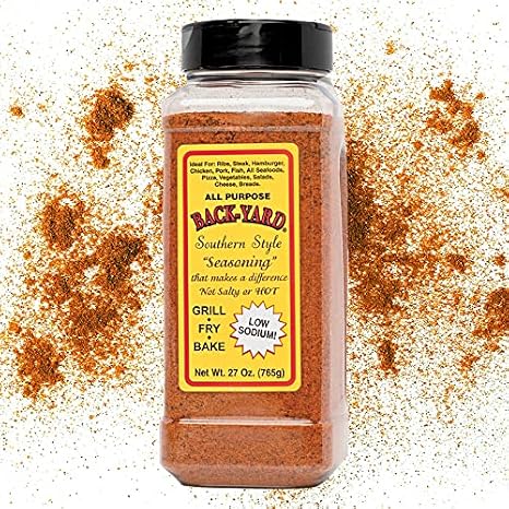 BACK-YARD Southern Style All-Purpose Seasoning Low Sodium 75mg, Bold Southern Spice Blend for Chicken, Steak, Burgers, Eggs, Fries & Veggies 25 oz Family Size Bottle