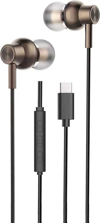 HEARTZ TYPE C HEADSET SUPPORTS ALL MODELS WITH TYPE C OUTPUT NO MODEL DOES NOT SELECT BASS TREBLE HD AUDIO QUALITY TPC-02 (BLACK) compatible with