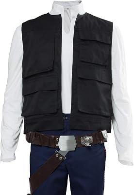 Mens Halloween Costume Black Vest Belt Compatible Droid Caller Canister Cosplay Accessories Unisex
