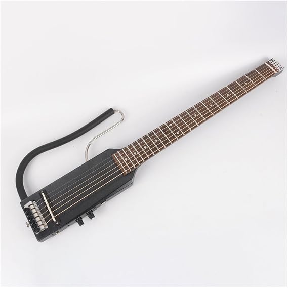 Full Scale Length Headless Silent Travel Electric Guitar Right/left Hand Portable Foldable Guitar Headless Electric Guitar Kit (Color : Left 01)