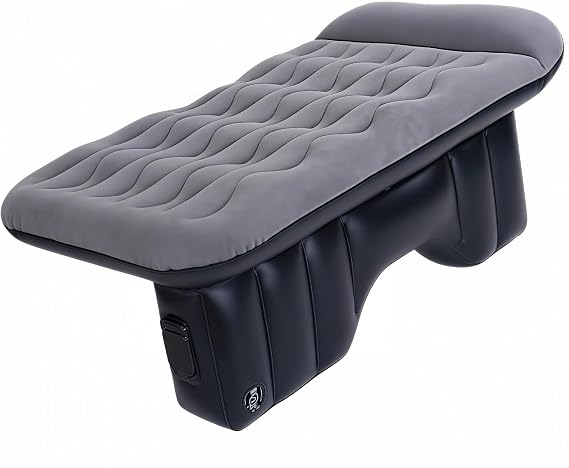 Flocking Inflatable Car Bed for Chevrolet Silverado 3500 2500 1500, Back Seat Air Bed for Car, Backseat Air Mattress, Portable Inflatable Mattress with Pillow, Easy to Inflate
