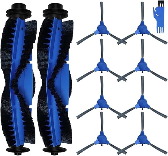 Compatible for Ecozy RV-SG250B Robot Vacuum Self Emptying and Mop Combo Roller Main Brush Edge Spin Side Brush Accessory Replacerment Part (Color : SET 5)