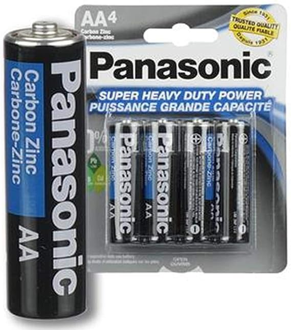 12 Pc Panasonic AA-4 Carbon Zinc Super Heavy Duty Batteries All Purpose Battery