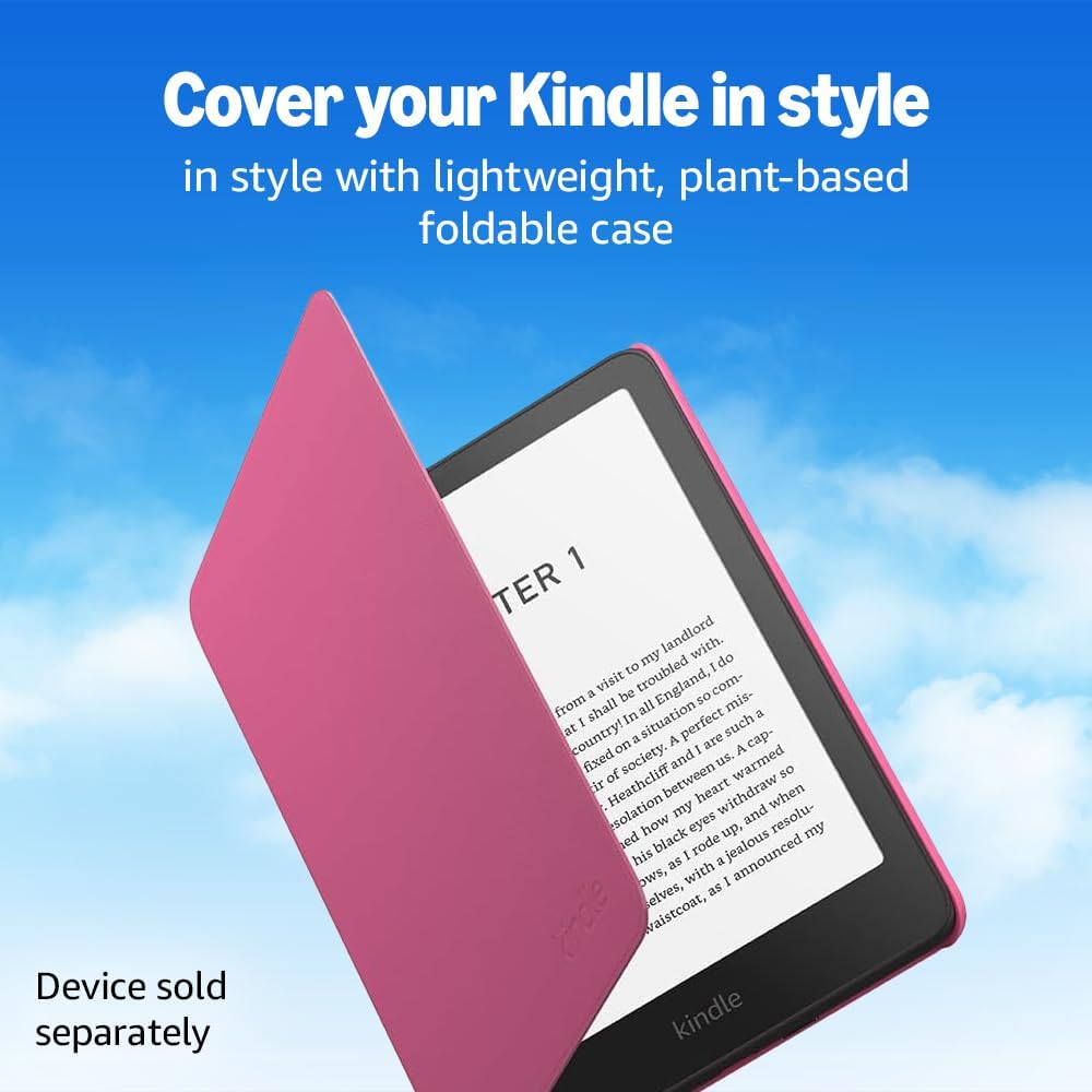 Amazon Kindle Paperwhite and Amazon Kindle Colorsoft Case, Lightweight and Foldable Protective Cover – Plant-Based Cover