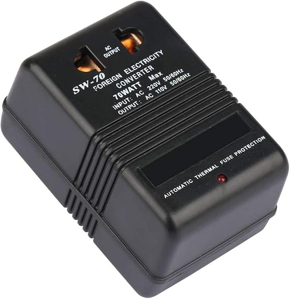 220V to 110V Voltage Converter SW-30 Step Down Voltage Transformer Voltage Reducer for Hair Dryer/Electric Toothbrush/Electric Shaver, CN Plug
