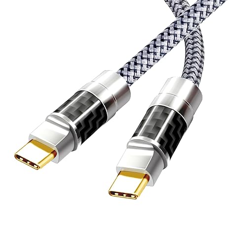 USB C to C Cable 15FT,240W 4K60HZ USB Type C GEN2x2(Data usb3.1),Type C Video Output From USB3.2/ USB4.0 Fast Charging & Sync for Xreal MacBook Pro iPad Pro iPhone 15 Pro Galaxy S22 Portable Monitor