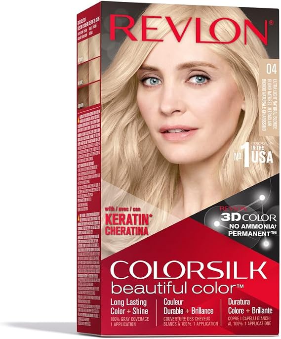Revlon ColorSilk Beautiful Permanent Color, Ultra Light Natural Blonde 04 1 Each by Colorsilk