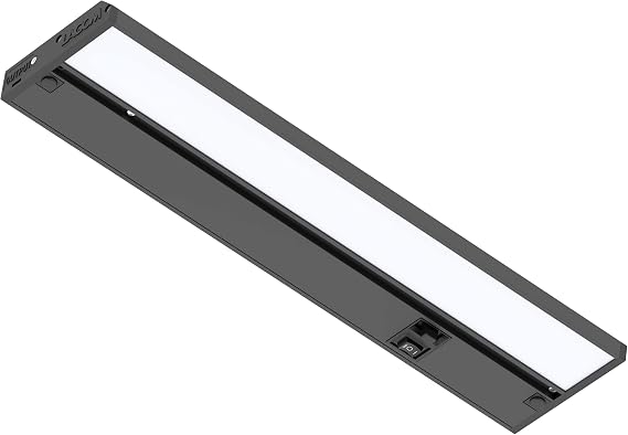 LAGOM Halo 12-Inch Hardwired LED Under Cabinet Light, 3-CCT, Black