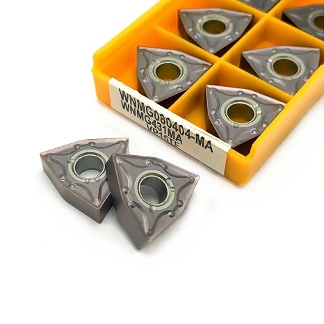10pcs Carbide Insert WNMG080404 WNMG080408 MA VP15TF UE6020 High-Quality External Metal WNMG 080404/0808 Milling Turning Tool(WNMG080404-MA VP15TF)