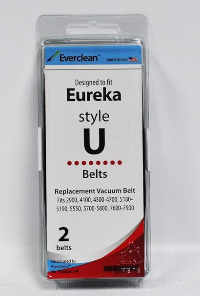 Generic Eureka Style U Vacuum Belts 2 Pack