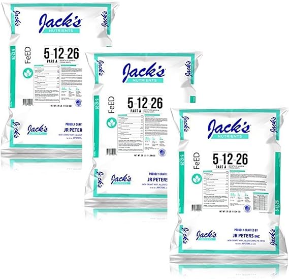 Jack's Nutrients Hydroponic Professional Fertilizer Part A, 25 lb (3 Pack)