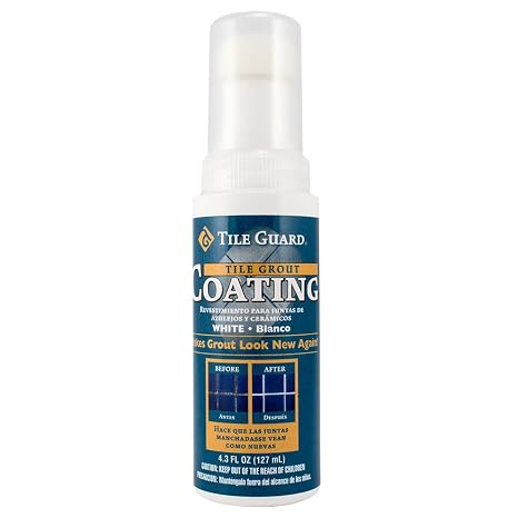 Homax Grout Coating, White, 4.3 oz, Tile Guard Grout Restoration