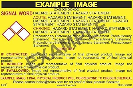 Ammonium Dichromate GHS Label - 2" x 3" (Pack of 25)