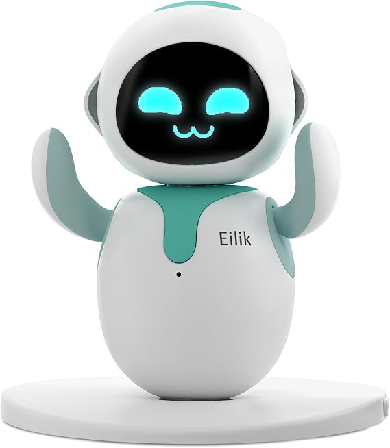 Eilik Akıllı Masaüstü Robotu | çocuklar ve yetişkinler için, duygu etkileşimleri ve animasyonlar, oyuncak eğlence arkadaşı evcil hayvan robot kişisel asistan daha fazla eğlence için