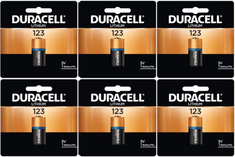 Duracell DL123ABU 3 Volt High Power Ultra Lithium Battery Value Pack of 6