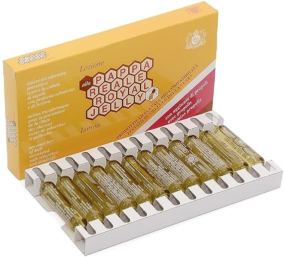 PAPPA REALE LOTION 12 PHIALS 10ML (PREVENTING HAIR LOSS AND ELIMINATING DANDRUFF), Clear
