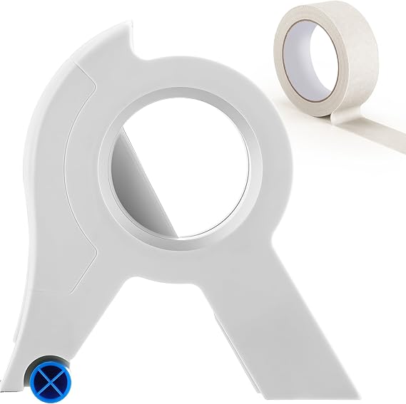 Hohean 1.4 Inch Masking Tape Applicator, Portable Painters Tape Dispenser, UV & Moisture Resistant, White, Hohean-TAPE-DISP-1.4