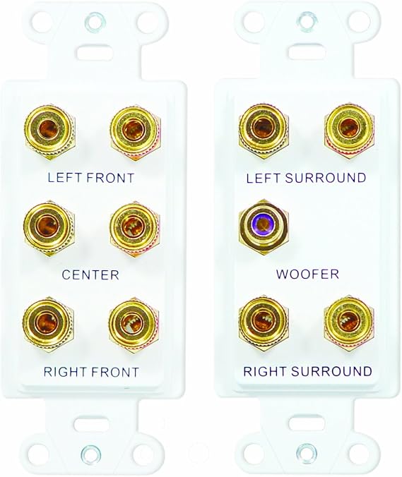 Legrand - OnQ 5.1 Home Theater Outlet Straps, Home Theater Connection Kit with Home Theater Strap and Cable Access Strap, White, 1 Count, F9004WH