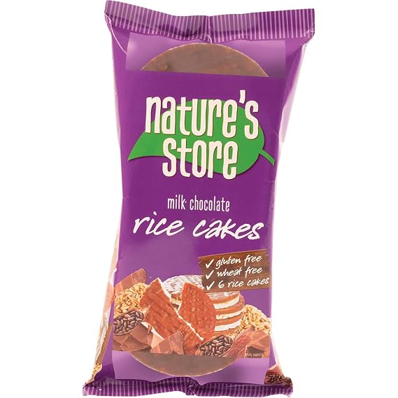 Natures Store Milk Chocolate Rice Cakes 100g - 12 Pack