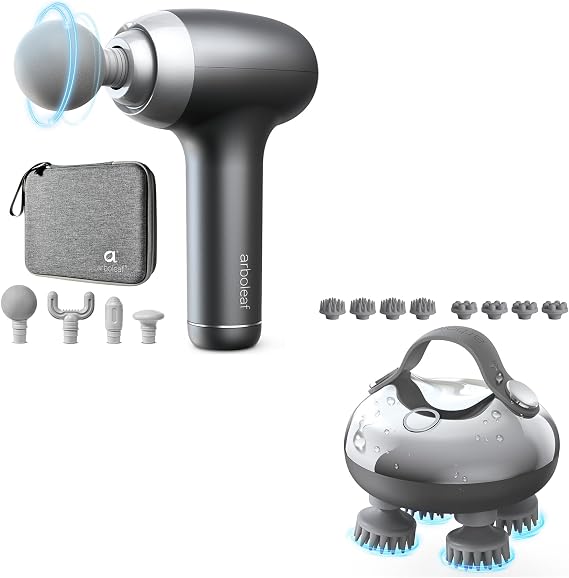 arboleaf Scalp Massager and Massage Gun Bundle